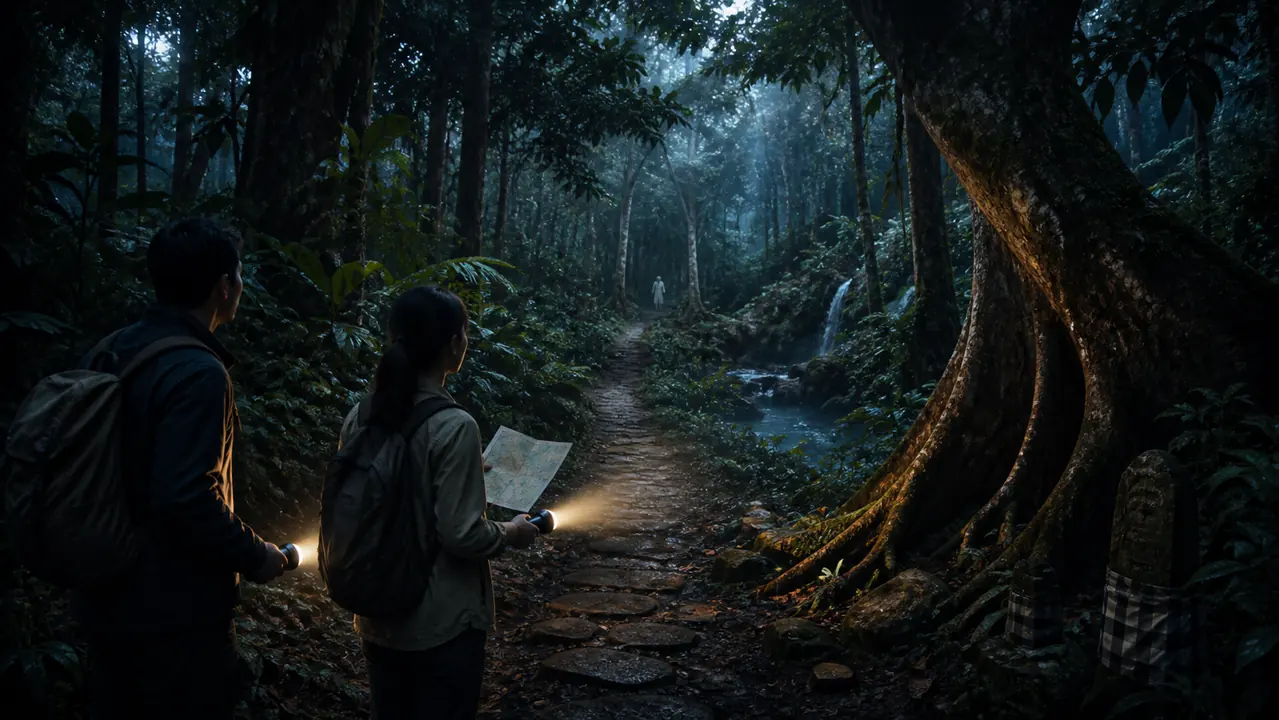 hutan berkabut yang dianggap angker dalam cerita rakyat Indonesia